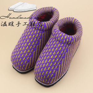 毛线棉鞋纯手工编织鞋舒适价格