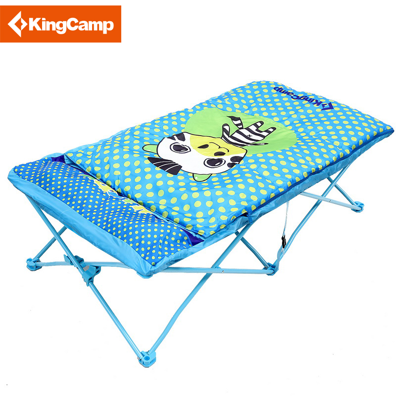 KingCamp 儿童卡通床男孩女孩单人午休儿童便携床折叠户外 送睡袋