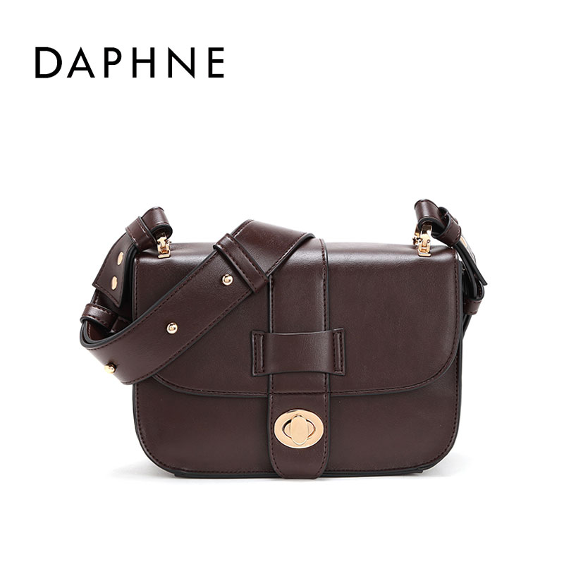Daphne/达芙妮斜挎女包 休闲锁扣拉链小方包手提包1016683051
