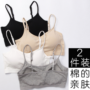 少女学生抹胸防走光聚拢裹胸式短款性感背心无钢圈内衣带胸垫一体裹胸