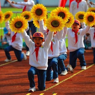 多层向日葵道具六一幼儿园舞蹈演出太阳花运动会开幕式入场道具花