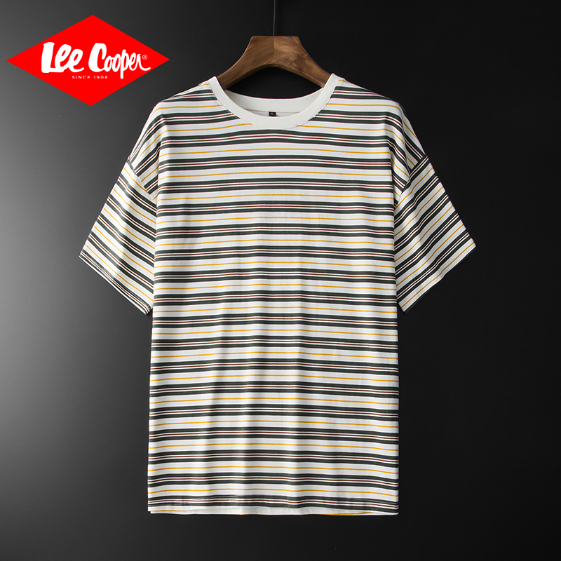Lee Cooper短袖T恤男夏季2019新款韩版潮流圆领半袖青年纯棉上衣