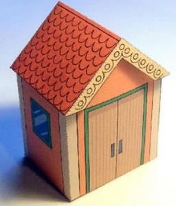 diy手工拼装立体纸质模型 diy小屋 房屋仓库 3d纸模折纸儿童玩具