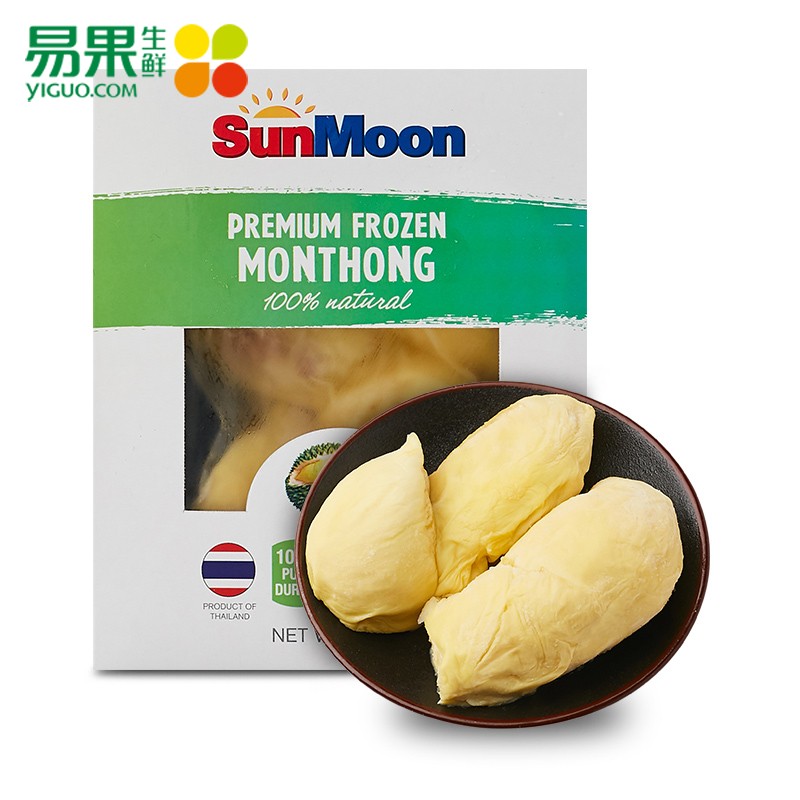 【易果生鲜】SunMoon泰国金枕头冷冻榴莲果肉300g进口泰国水果