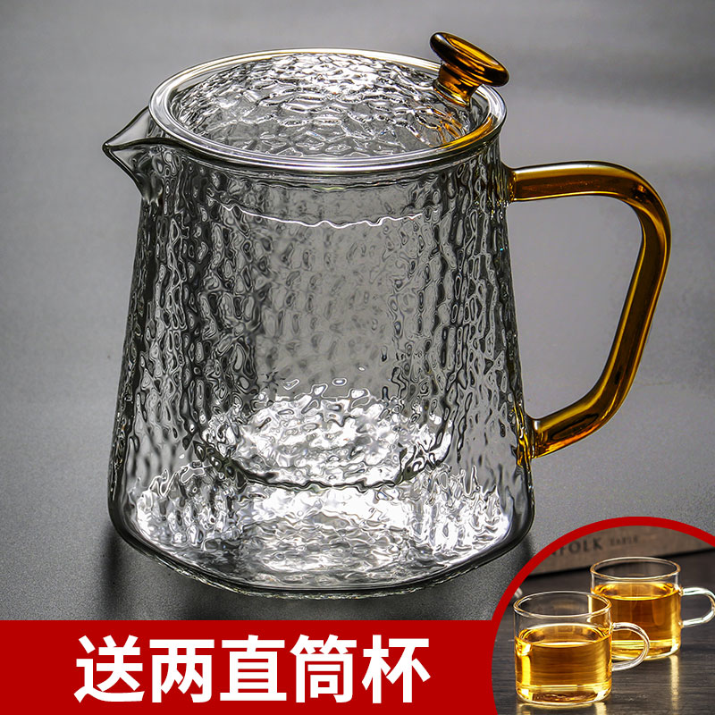 玻璃茶壶过滤泡茶壶家用耐高温锤纹耐热花茶壶泡茶器茶具套装