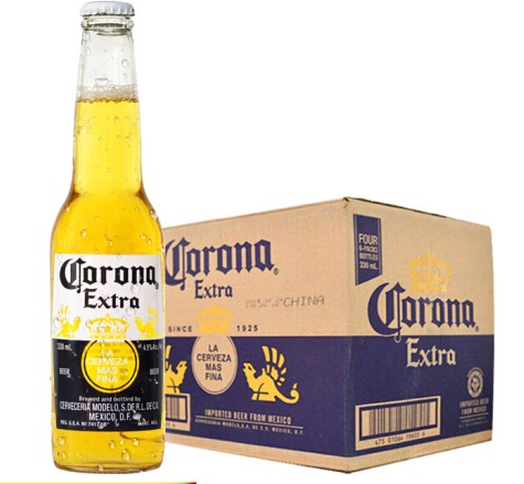 墨西哥原装进口 科罗娜啤酒 精酿啤酒 特级小麦黄啤酒355ml*24瓶