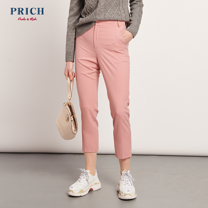 PRICH2019年春夏季新款时尚修身裤子女士优雅西装裤PRTC96301N