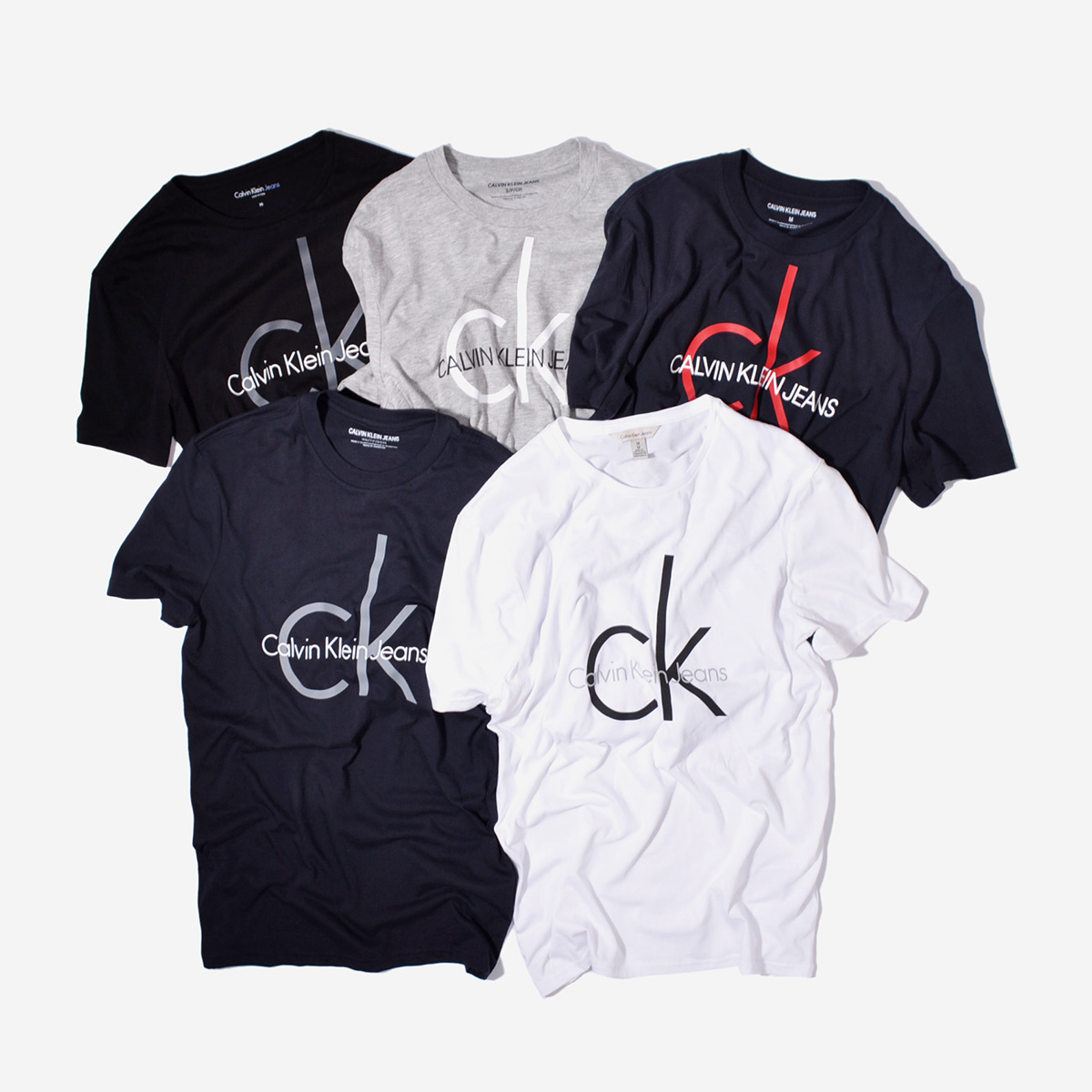 Calvin Klein Jeans美国正品CK新款19修身夏男纯棉tee圆领短袖T恤