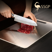 SSGP 德国家用304不锈钢菜板厨房长方形双面两用大砧板切菜板案板