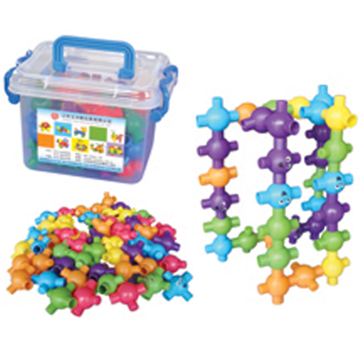 玉河玩具 百变通45件 儿童小型玩具 幼儿园桌面玩具 塑料积木