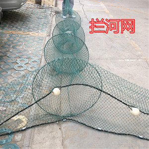渔网拉网捕鱼网拦河网图片