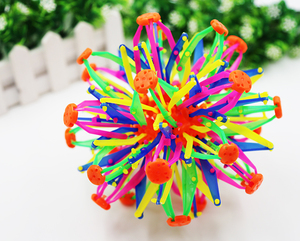 玩具球大号塑料魔术球开花球儿童玩具创意伸缩变大变小花球 包邮