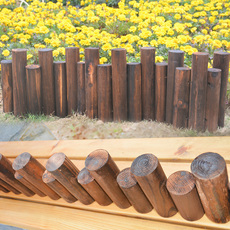 木桩栅栏防腐木户外阳台篱笆实木圆木小围栏庭院装饰花坛花圃护栏
