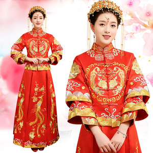 旗袍红色结婚中国风新娘图片