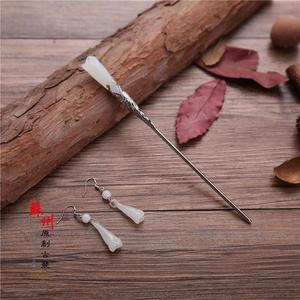 步步惊心琉璃木兰花发钗粉白簪子汉服 span class=h>玉兰/span span