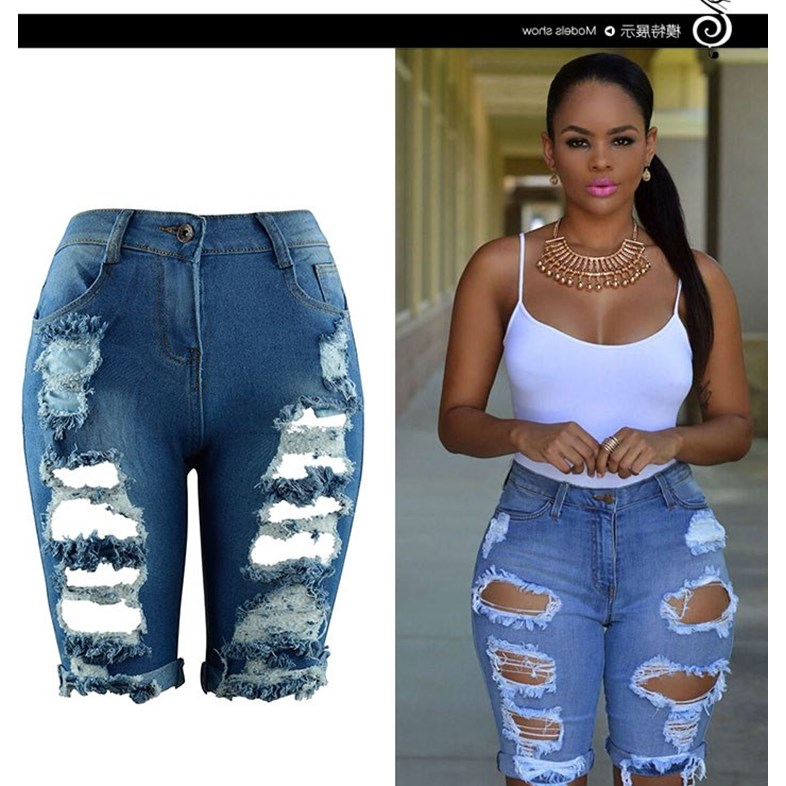 Fashion Women's Summer Jeans pants Lady Holes Shorts 3656