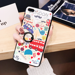 苹果6s手机壳女款挂绳iPhone7硅胶套支架防摔7plus浮雕花外壳奢华个性手机壳