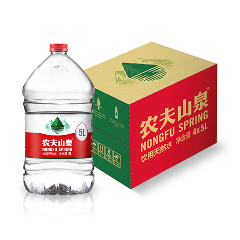 农夫山泉 饮用天然水5l*4桶 箱桶(北京本地送水 1-2小时送达)