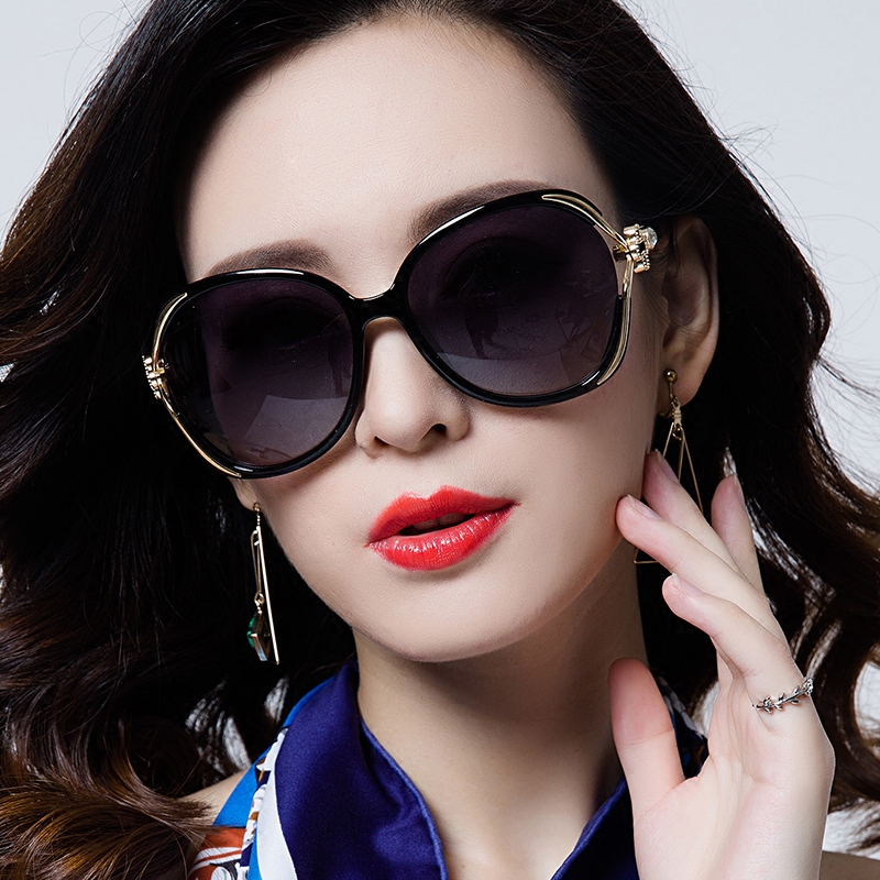 正品牌绅士暴龙2019女士偏光太阳镜新款防紫外线眼镜长脸圆脸墨镜