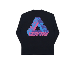 潮牌 palace  p-3d longsleeve立体logo彩色大三角长袖情侣t恤