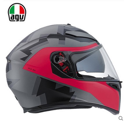 高档全盔头盔sv男女意大利k3防雾摩托车新款冬季agv双镜片品牌