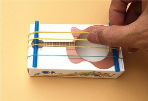 自制橡皮筋吉他 幼儿园儿童diy益智科学探索小实验科教具玩具教材