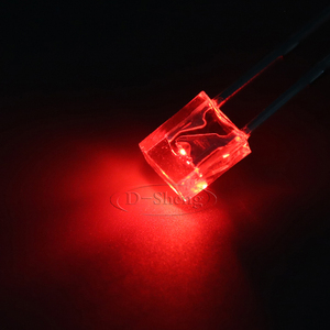 2*3*4mm 红色 红光 红灯 red 发光二极管led 白发红 扁形/方形