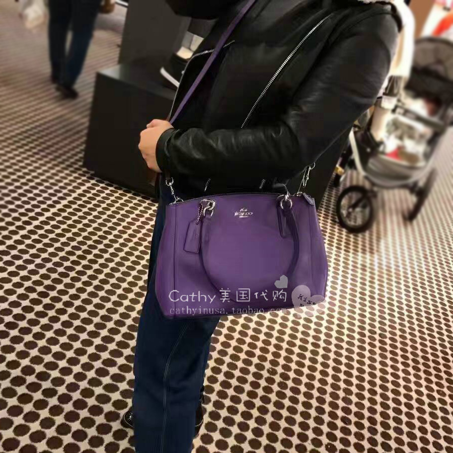 cathy美国正品代购 coach蔻驰f36637 全皮中号杀手包斜挎包女包