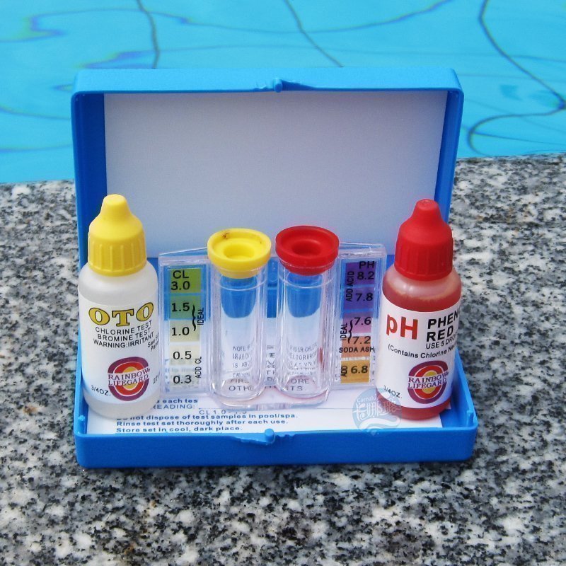 游泳池水质检测测水试剂OTO测试剂PH值余氯测试盒酸碱验水盒