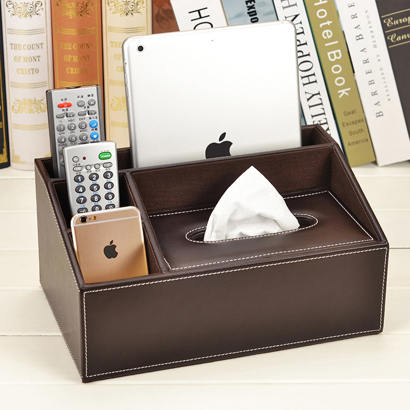 多功能纸巾盒客厅茶几抽纸遥控器收纳盒创意简约可爱家居家用欧式