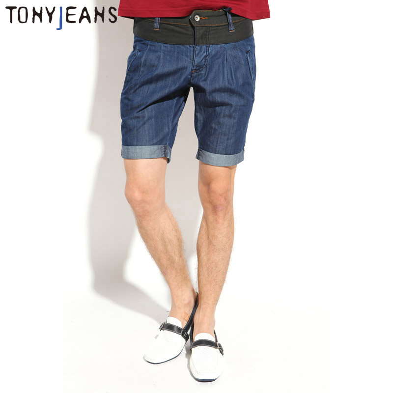 TONYJEANS汤尼俊士男士夏季时尚休闲牛仔裤短裤1213200710