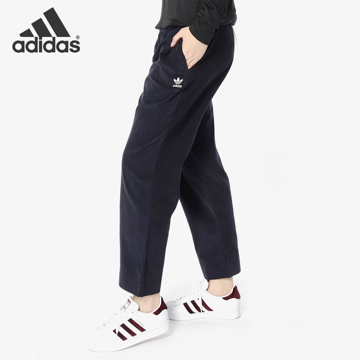 Adidas/阿迪达斯正品三叶草 女子 裤装 传奇墨水蓝 BR5198