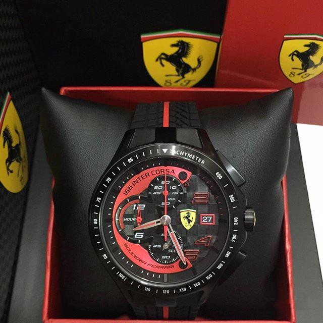 美国代购 Ferrari 法拉利男表 0830077 硅胶运动风计时石英手表