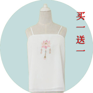 中国风荷花民族风女装复古绣花百搭汉服 span class=h>背心 /span>