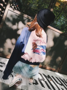 钱夫人CHINSTUDIO港风chic刺绣棒球服女宽松百搭学生bf风夹克外套杨桃