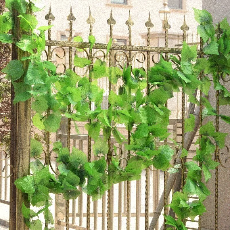 2.2m green ivy leaves artificial plants grape vine fake foli