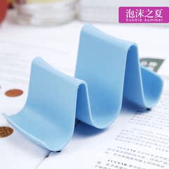 泡沫之夏 韩版波浪形锅盖架 多功能厨房置物架锅盖收纳架
