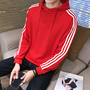 卫衣男套头连帽衫韩版青年宽松薄款男士秋季大码春季外套学生潮流杨桃
