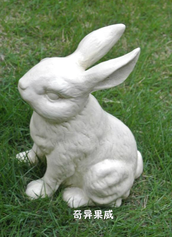 美式乡村铸铁工艺品兔子摆件摆设门挡庭院家居装饰品生肖礼品