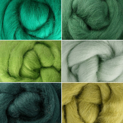 自由鸟 羊毛毡戳戳乐 手工diy材料羊毛条 绿色系列 可尔大自然绿