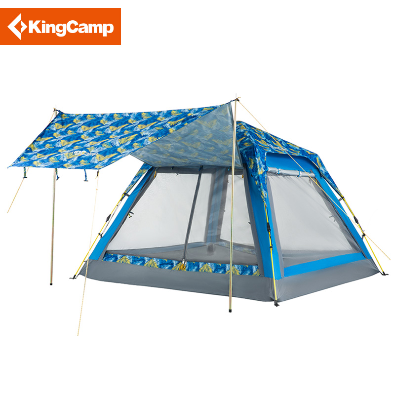 kingcamp户外全自动折叠帐篷2-3-4人野外露营家庭车载双人KT3099