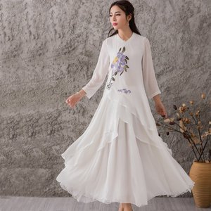 新款8米三层大摆进口真丝皱仙女裙百搭显瘦纯色时尚舒适半身长裙真丝半身裙