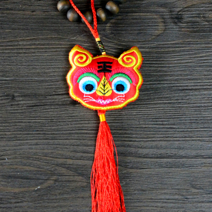 布老虎挂件纯手工刺绣中国风民俗特色手工艺品满月小老虎