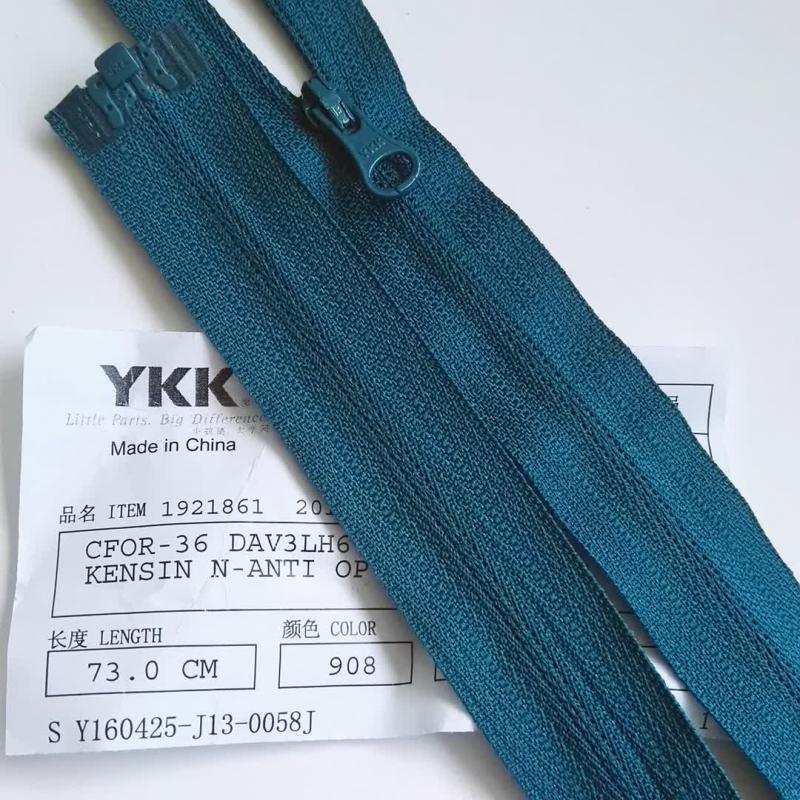 70cm73cm薄款优衣羽绒服拉锁正品YKK拉链3号尼龙反穿拉头黑色蓝色
