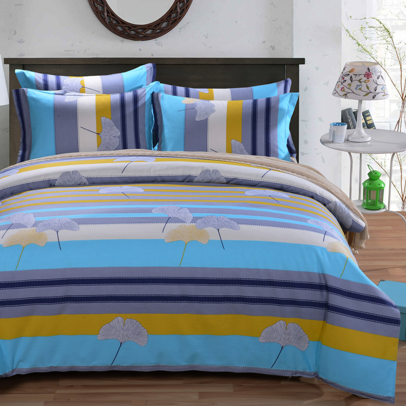 炫耀水星家纺四件套全棉纯棉床单被套1.5m1.8m2.0米双人床上用品
