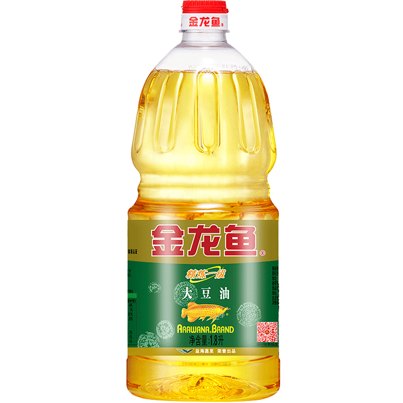 金龙鱼精炼一级大豆油1.8L/瓶  大豆  食用油