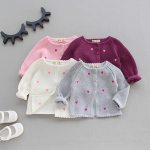女童装宝宝 span class=h>毛衣 /span>2岁婴儿针织衫春秋0-6个月