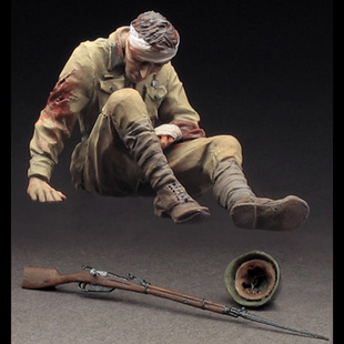 0折) 淘宝 1/35树脂兵人二战士兵休息动态场景用两个装包邮gk白模型