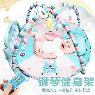 宝宝床上健身架器音乐游戏毯益智早教婴儿脚踏钢琴玩具3-6-12个月