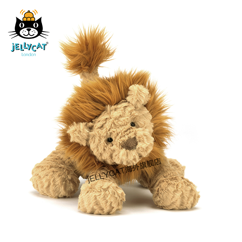 jellycat英国进口柔软波浪毛狮子婴儿童毛绒安抚玩具公仔娃娃包邮